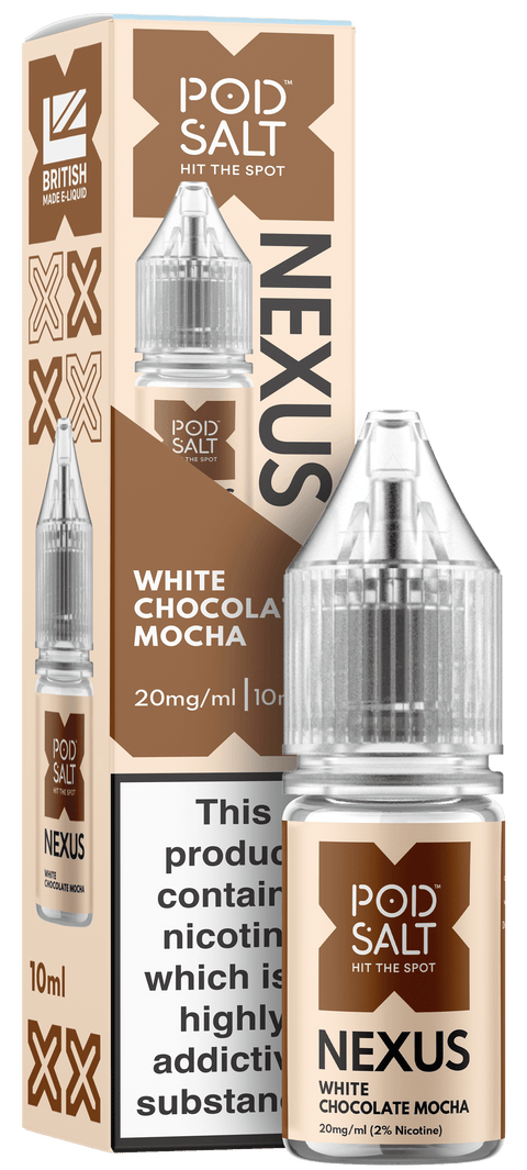 White Chocolate Mocha NEXUS E-Liquid Nicotine Salt By Pod Salt 10ml