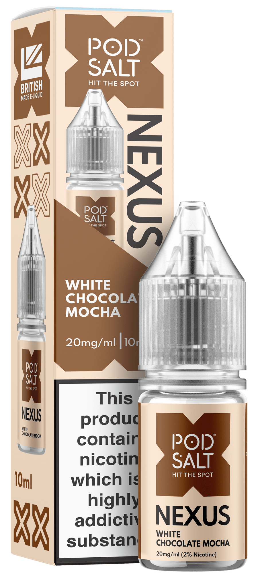 White Chocolate Mocha NEXUS E-Liquid Nicotine Salt By Pod Salt 10ml