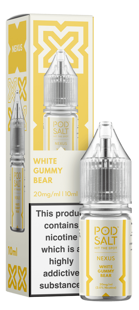 White Gummy Bear NEXUS E-Liquid Nicotine Salt By Pod Salt 10ml
