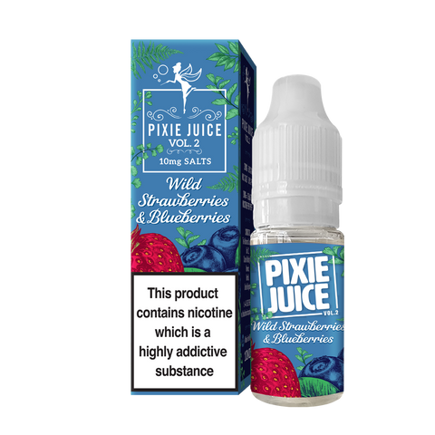 Wild Strawberries & Blueberries E-Liquid Nicotine Salt By Pixie Juice Vol. 2 10ml