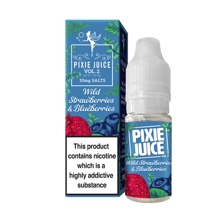 Wild Strawberries & Blueberries E-Liquid Nicotine Salt By Pixie Juice Vol. 2 10ml